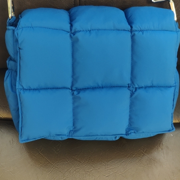 Blue Quilted Men's Bag - Picture 2 of 6